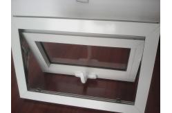 China 900x900mm Single Glazed Top Hung Awning Window UPVC Profile PVC Awning Glass Window supplier