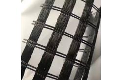 China High Strength Uniaxial Polyester Geogrid For Railway Road Construction supplier