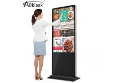 China Black Interactive Touch Screen Kiosk Indoor 110V 43inch LCD Information Display supplier