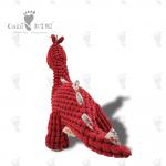46cm Stuffed Cartoon Characters ODM Soft Anime Red Dinosaur Toy