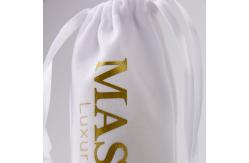 China Custom Logo Velvet White Eyelash Drawstring Packaging Bag For Cosmetic supplier