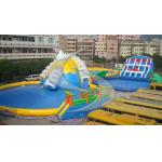 Inflatable water park / inflatable pool park giant slide air tight pvc tarpaulin for sale