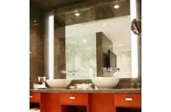 China Adjustable LED Touch Bathroom Mirror Beveled Edge Touch Light Vanity Mirror supplier
