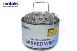 China 500m Roll And 1.6mm Thickness Hot Dipped Galvanized Barbed Wire With Handle supplier