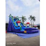 Marble Wall Mushroom Kingdom Inflatable Water Slides With Pool