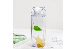 China 500ml Plastic Square Custom Drinking Cups Milk Carton Water Bottle Leakproof supplier