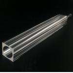 Polished Outer Square Inner Circular Quartz Glass Tube high temperature For Industry