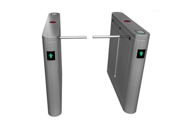 Metro / Subway SS Drop Arm Turnstile Access Control With Infrared Photocell