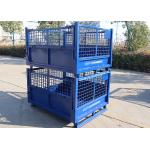 Anti Corrosion Storage Steel Pallet Cages Container Half Open Gates for sale