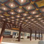 Heat Transfer Square Aluminum Ceiling Tiles 900*900 Temple Roof Decorative for sale
