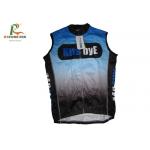 Blue Print Mens Sleeveless Cycling Jerseys Custom Tank Top Style For Bike Riding for sale