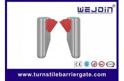 China Access Control RFID Card Reader Flap Barrier Gate 900mm Lane Width Design supplier