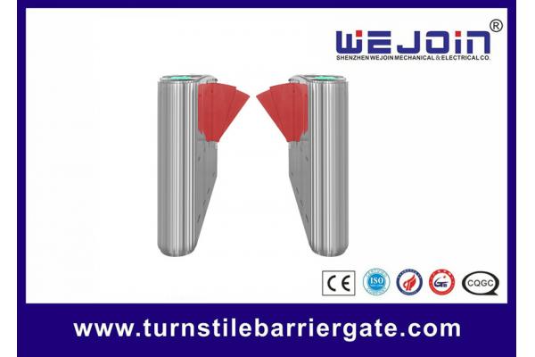Access Control RFID Card Reader Flap Barrier Gate 900mm Lane Width Design