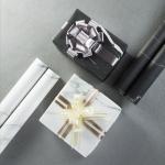 White Black Marble Effect Gift Wrap Paper Roll 72cmx52cm OEM For Gift Decoration for sale