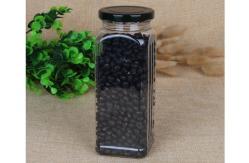 China 550ml Square Transparent Food - Grade PET Canister With Iron Screw Cap supplier