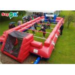 Football Inflatable Games Indoor Inflatable Sports Games Human Foosball Court Red Inflatable Table Football Game Field for sale
