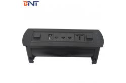 China Matte Black Conference Table Outlet , Desktop Motorized Flip Up Power Outlet supplier