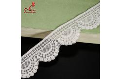 China 4.5cm Idth Stretch Trim Embroidery Lace Trim Water Soluble For Underwear supplier