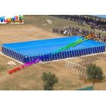 Summer Rectangular PVC Water Inflatable Swimming Pools with Metal Frame for sale