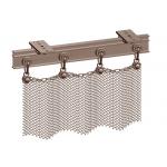 Copper Color Aperture 6mm Metal Mesh Drapery, Metal Chain Curtains Space Divider for sale