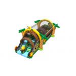 Long Strip Shape Flower Inflatable Fun City with Digital Painting for sale