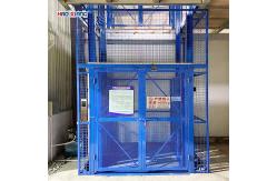 China 20000kgs Industrial Goods Lift Blue Vertical Cargo Lift With Guide Rails supplier