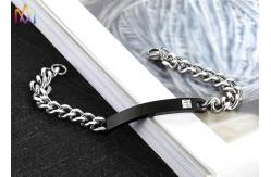 China ODM Curb Cuban Link Chain Personalised Mens Engraved Bracelets supplier