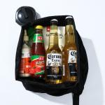 5L Collapsible Reusable Shopping Bags Roll Up Recycled White Black