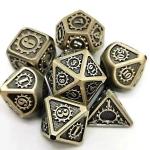 Colorful Gear Solid Metal Dice Set Board Game Kuusu DND RPG for sale