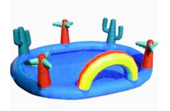 China Homeusing Water Park Kids Inflatable Pool with Plam Trees supplier