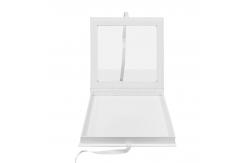 China Eco-Friendly Custom Magnetic Flap Cardboard Necklace Packaging with Transparent Window supplier