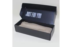 China Black Flat Cardboard Mailer Boxes Custom Silver Foil Stamping Surface supplier