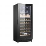 Black Wood Single Zone Wine Cooler Cabinet with Digital Temperature Control for sale
