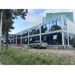 Flexible And Convenient Portable Site Office Container Modular Steel Frame Rock Wool Sandwich Panel Modular House for sale