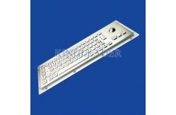 China Small Dimension Stainless Steel Industrial Kiosk Keyboard With Optical Trackball supplier