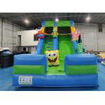 Customized PVC Inflatable Dry Slides SpongeBob Square Pants Inflatable Castle For Kids for sale