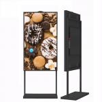 75 inch 3500nits UHD Commercial Grade Shop Window LCD Display with floor standing bracket for sale
