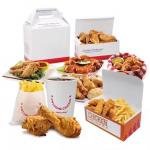 Wholesale Custom Printing Eco-Friendly Fast Food Takeaway Fried chicken box for sale