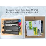 KYOCERA TK-5150Y TONER CARTRIDGE 1T02NSANL0 FOR ECOSYS 6535, 4 PCS PER SET 10K PAGES for sale