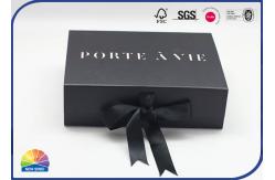 China Magnetic Closure CMYK Customzied Foldable Gift Box Matt Lamination With Silk Ribbon supplier
