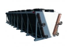 China Copper Tubes Immersion Air Dry Coolers With Wet Curtain System supplier