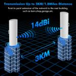 Camera CCTV PTP Wireless Bridge 24V PoE Adapter 2 LAN 14dBi 5ghz 3km Outdoor CPE for sale