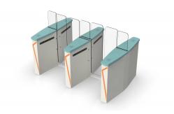 China Airport Security Sliding Turnstile Electronic Access Control Card Reader Facial Recognition supplier