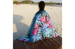 China Quick Dry Microfiber Solid Sublimation Sand Less Custom Beach Towel supplier