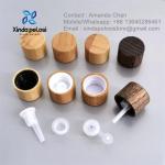 Bamboo Cap Glass Essential Oil Bottle Cap Wooden Cap With Drops Plug for sale