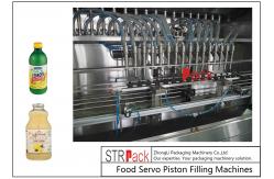 China Lemon Jam Auto Piston Filling Machine Servo Motor Driving With Heated Hopper supplier