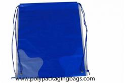 China 10kgs Strength Two Layer CPE LDPE Plastic Drawstring Backpack supplier