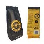 8 Oz Biodegradable Coffee Aluminum Foil Bag Stand Up With Valve for sale