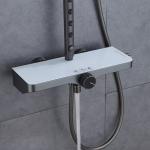 360 Swivel Spout Jet SPA Spray L Design Stainless Steel Shower Set