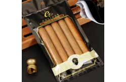 China Cigar Plastic Packaging Bag Custom Plastic Zipper Bag With Transparent Window supplier